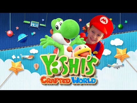 Видео: Yoshi's Crafted World. Играем в Yoshi на Nintendo Switch вместе с Пашей! Проходим первые уровни.