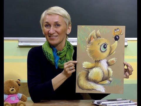 Видео: Видео-занятие. Рисуем пастелью. «Лиса и колобок» - Седова А.В.