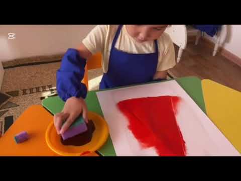 Видео: Губкамен сурет салу. Сәукеле. Дәстүрден тыс сурет салу.