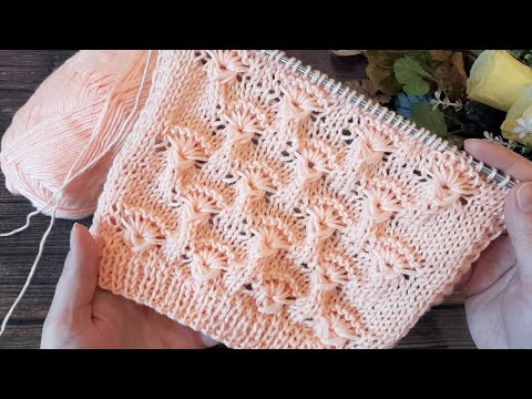 Видео: Оригинальный, цветочный узор спицами в вашу копилку🧶🧶🧶