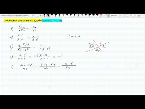Видео: Скорочення раціональних дробів (самостійна робота) варіант 1