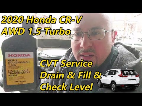 Видео: Honda CR-V AWD 1.5 Turbo 2020 года выпуска — обслуживание трансмиссии CVT — слив, заливка и прове...