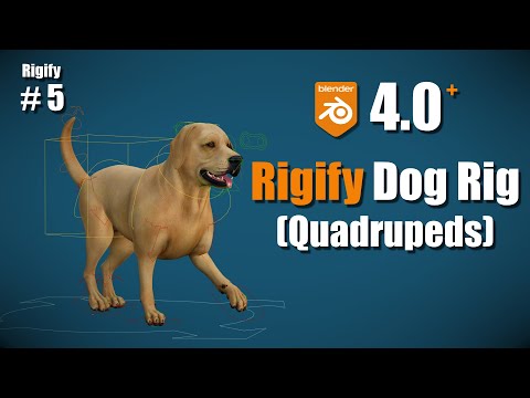 Видео: [Blender 4.0 RIGIFY] ＃5: Риг для собаки/четвероногого