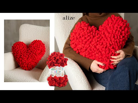 Видео: Подушка и одеяло в форме сердца с Alize Puffy
