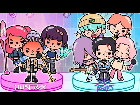 Видео: Hutrix и Saja Boy в K-pop Demon Hunter Challenge | История жизни Toca | Toca Boca