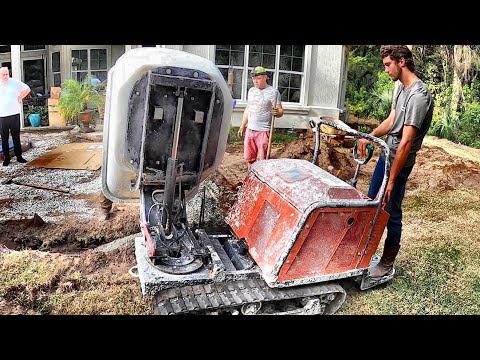 Видео: Заливаем фундамент в США. Босс заговорил на русском.