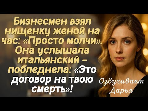Видео: Бизнесмен взял нищенку женой на час: «Просто молчи». Она услышала итальянский — побледнела: Это...