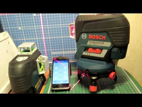 Видео: BOSCH: GLL 3-80 C и GLL 3-80 CG & Bluetooth (блютуз) - управление со смартфона