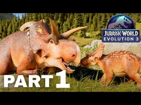 Видео: JURASSIC WORLD EVOLUTION 3 Игровой процесс Прохождение кампании ЧАСТЬ 1 | Локицератопс и Майазавр!