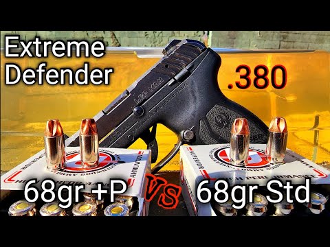 Видео: Underwood Extreme Defender .380acp 68gr +P и стандартный тест на баллистический гель