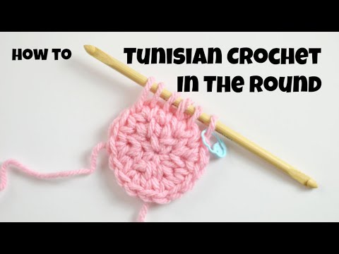 Видео: Тунисское вязание крючком по кругу