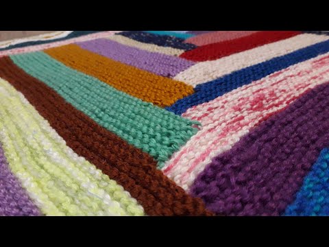 Видео: #ВЯЗАНИЕ Плед ПЭЧВОРК,из остатков пряжи.2 часть.