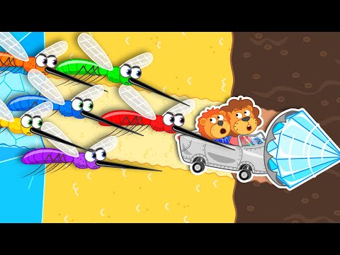 Видео: Львенок Котёнок – Комарики на воздушном шарике - Мультик для детей