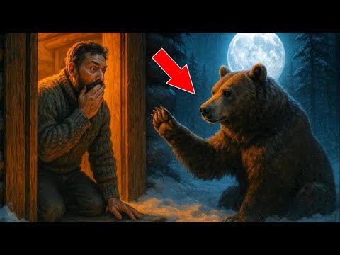 Видео: Медведь стучал в дверь хижины ночью. Охотник открыл — и замер от увиденного!