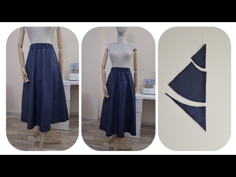 Видео: Раскрой и шитье очень практичной юбки-конуса / Изготовление юбки без выкройки