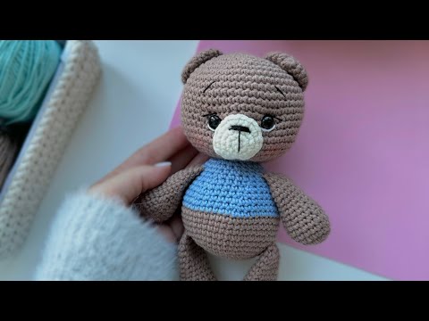 Видео: МК вязаный мишка. Вторая часть.