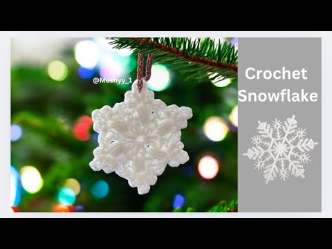 Видео: ЛЕГКИЙ урок по вязанию крючком снежинки #howtocrochet #crochettutorial #diy