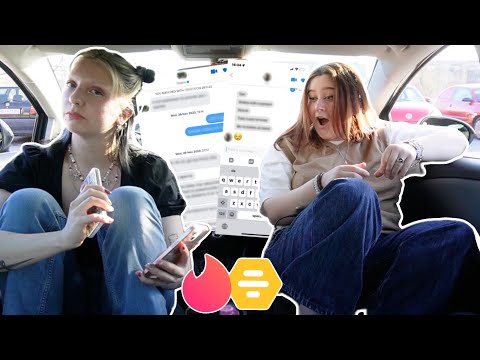 Видео: най-добрата ми приятелка реагира на чатовете ми в Tinder & Bumble 🥴