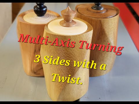 Видео: Многокоординатная токарная обработка: три стороны с изюминкой. #woodtrning #mulitaxisturning #box...