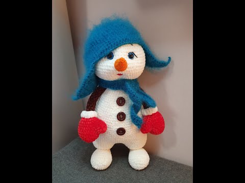 Видео: Снеговик 1ч. по мк от Александры @prettytoys_handmade/ knitted snowman, muñeco de nieve tejido