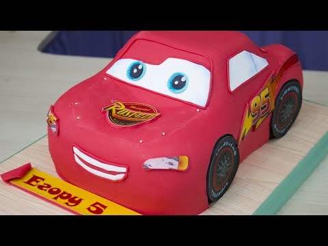 Видео: 3д торт "Молния Маквин" из м/ф "Тачки" /3D cake, "Lightning McQueen" from "Cars"cartoon Я - ТОРТодел