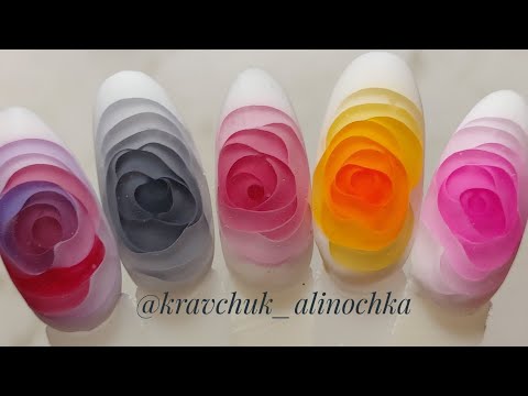 Видео: 3D роза на ногтях, с помощью геля.