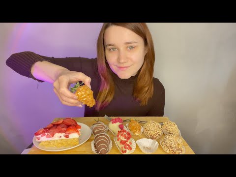 Видео: МУКБАНГ | КЛУБНИКА В ШОКОЛАДЕ | ЧИЗКЕЙК MUKBANG