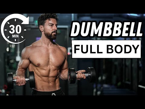 Видео: 30-минутная силовая тренировка с гантелями на всё тело | Rowan Row