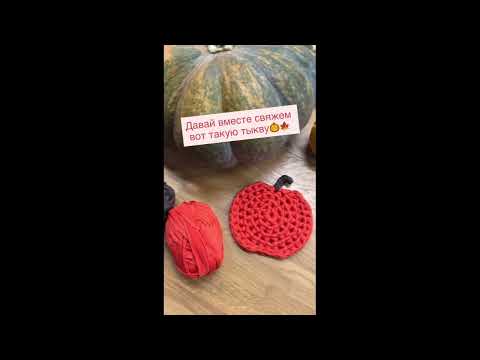 Видео: Мастер-класс для начинающих по вязанию тыквы. Подставка для кружки и декор для дома