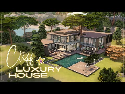 Видео: Роскошный дом на утесе⭐│Строительство│Cliff Luxury House│SpeedBuild│NO CC [The Sims 4]