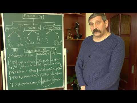 Видео: Имя числительное.  Склонение имен числительных.  Начало.  Взгляд преподавателя.  Занятие 15-3