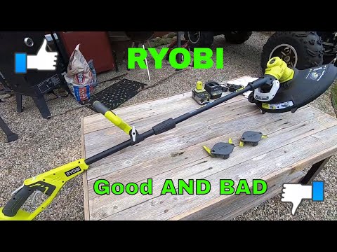 Видео: Обзор триммера/кромкореза Ryobi 18 вольт