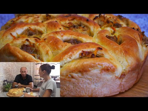 Видео: Пирог с Капустой и Фаршем  СЪЕДАЕТСЯ в МИГ!!! весь секрет в его Пуховом тесте