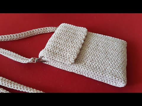 Видео: Сумка для телефона крючком. Crochet phone bag.