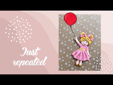 Видео: Mastic topper. Girl with Balloon Cake / дівчинка з мастики на торт