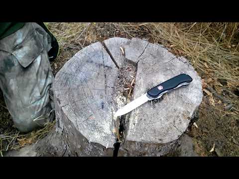 Видео: тест ножа victorinox trailmaster. test.