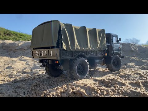 Видео: Cross rc gaz 66 in Sandgrube 1:10 газ 66 по пескам шишига😎