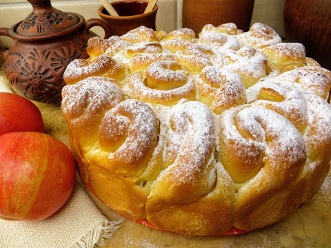 Видео: Домашний яблочный пирог на дрожжевом тесте / Вкусная выпечка