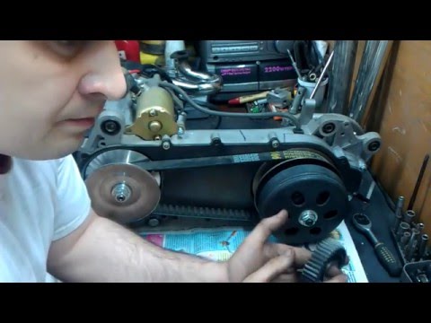 Видео: Двигатель 157QMJ (поршень 63мм-200сс), установка вторичного вала и обгонной шестерни