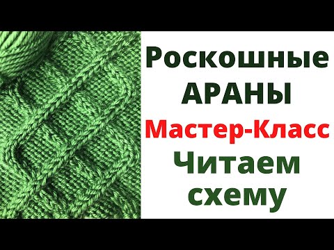 Видео: № 106  Роскошные АРАНЫ Узор #68 / ПОШАГОВЫЙ Мастер-Класс / Читаем ПОДРОБНО схему / Уроки вязания