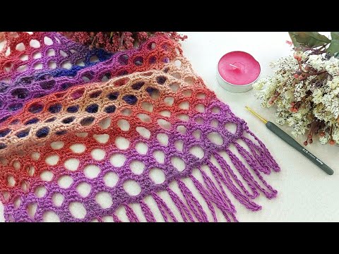 Видео: Эта модель изумительна 💯👍 изготовление весенней шали и шарфа крючком.