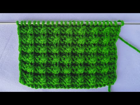 Видео: №97  Букле спицами  Простой и эффектный узор для шапочки.