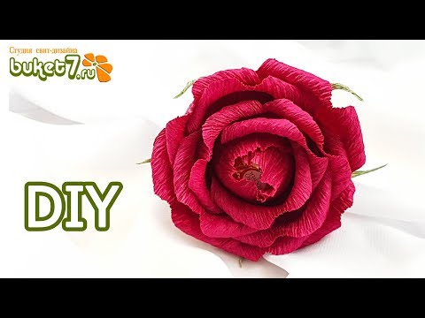 Видео: Розы из конфет Ferrero Rocher ☆ Розы из гофрированной бумаги с конфетами☆ Красивая роза из бумаги