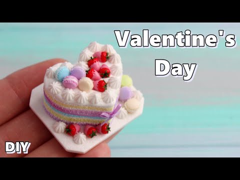 Видео: Миниатюрный торт💖День Влюбленных💖Мастер-класс. Как сделать из полимерной глины? Valentine's day💖DIY.