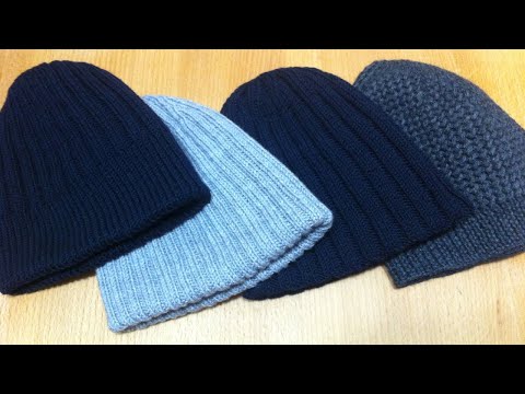 Видео: Обзор вязаных шапок / Мужские шапки / Шапки спицами | knitting hat review