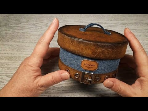 Видео: Сделай сам:Идея картонной коробки/Как имитировать кожу/Использовать старые джинсы