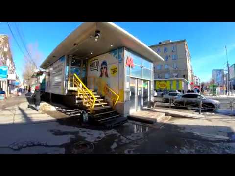 Видео: Новосибирск - Весенняя прогулка по улице Ватутина 4К