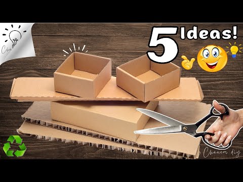 Видео: DIY♻️ Красиво, но Недорого! 5 Блестящих Идей, в Которые Никто Не Поверит, что Сделаны из Картона!