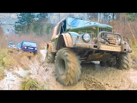 Видео: Что может ГАЗ 69 из СССР на порталах Против Нивы Уаз Патриот и Ford на бездорожье