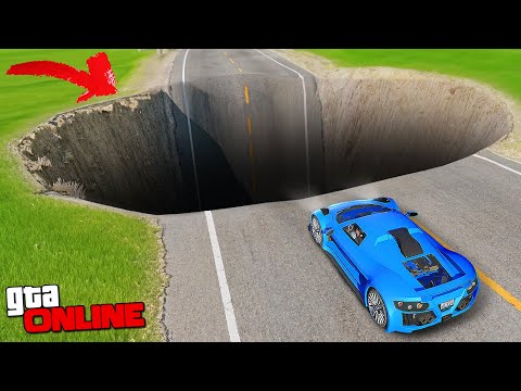 Видео: КАК ДАЛЕКО ЧИТ ТАЧКА СМОЖЕТ ПЕРЕПРЫГНУТЬ ОГРОМНУЮ ЯМУ? ЭКСПЕРИМЕНТЫ ГТА 5 ОНЛАЙН